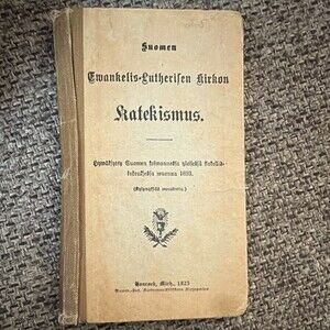 Suom. Lut. Kansanliikkeen Kirjapaino Catechism 1925 Finnish Hardcover Book